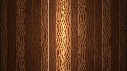 Warm, Vertical Wood Grain Pattern with a Glowing Center Highlight and Rustic Texture
