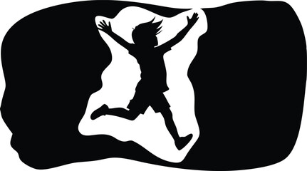 silhouette of a kid