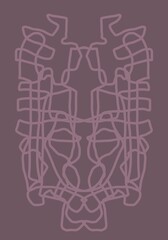 Minimal abstract image for printing. Picture for modern interiors. The picture is painted by hand on a tablet.