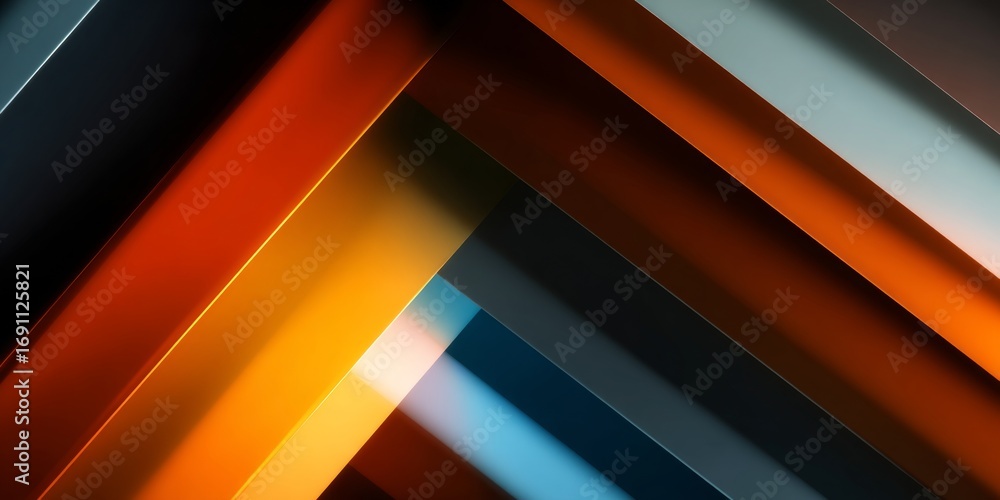 Poster colorful geometric abstract background with sharp angles and vibrant hues for creative design projec