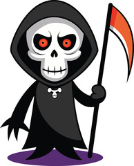 Halloween cartoon grim reaper