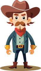 cartoon cowboy hat isolated on transparent background