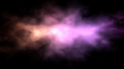 Fototapeta premium A digital illustration of a nebula with swirling clouds of pink, purple, and orange hues.