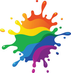 Colorful paint splashes vector