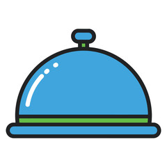 Stylish cloche icon ready for food service or restaurant design
