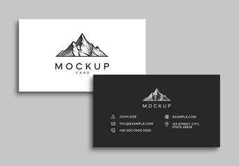 Black And White Modern Business Cards Layout