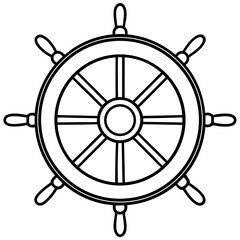 Ship wheel outline vector, a modern ship wheel icon art design, black vector ship wheel outline, black vector of ship wheel, simple ship wheel art
