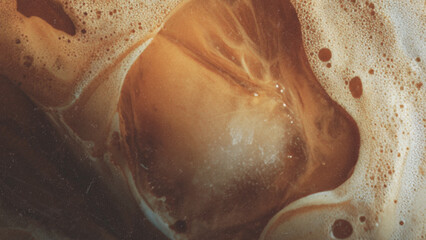 close up of a latte