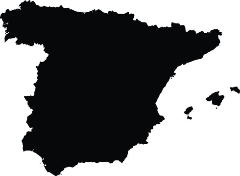 Scalable vector map illustration of spain eps icon for general design projects