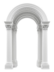 Classical white stone arch