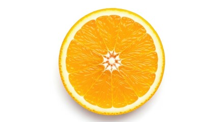 Fototapeta premium Juicy Citrus Fruit Orange Slice Top View Healthy Food