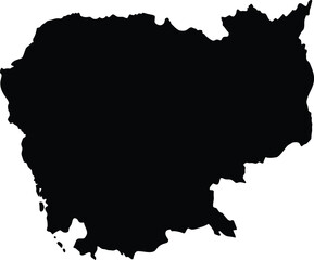 Cambodia map vector silhouette scalable eps illustration for global design projects