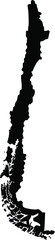 Scalable vector map illustration of chile for graphic design projects