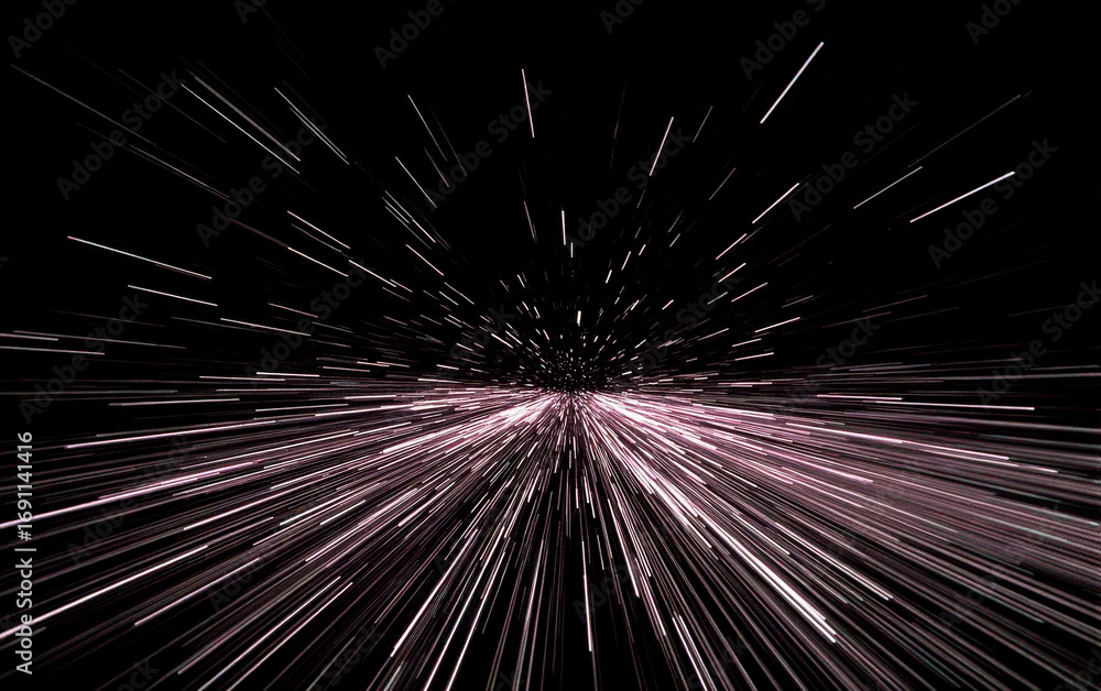 Poster abstract digital light streaks creating a dynamic visual effect