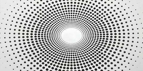 Circular dotted halftone pattern abstract background with minimalist vector design