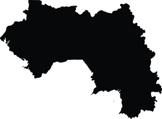 Scalable vector map illustration of guinea for eps export general use