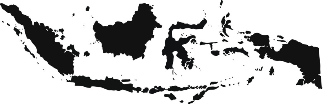 Scalable vector map illustration of indonesia archipelago for graphic design projects