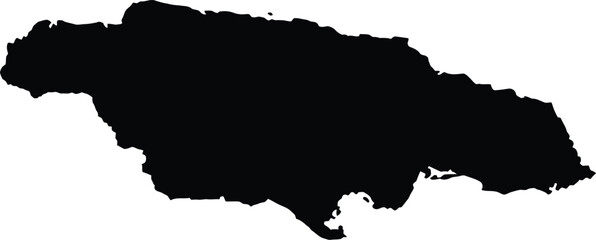 Black silhouette map of jamaica island vector illustration scalable eps graphic design © @ahmedmaynul