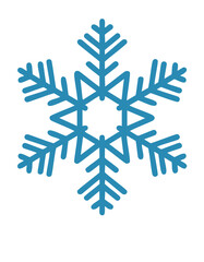 Fototapeta premium Blue snowflake geometric design winter