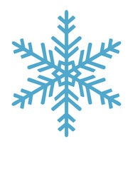 Blue snowflake icon winter cold