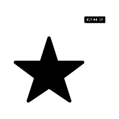 Fototapeta premium A simple black five pointed star shape icon.