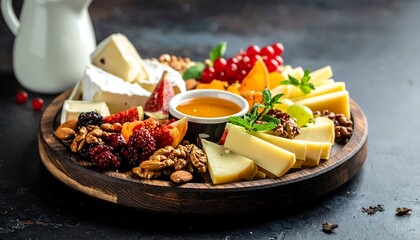 Gourmet cheese and fruit platter (1)