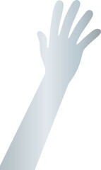 Silhouette of Raised Arm and Hand