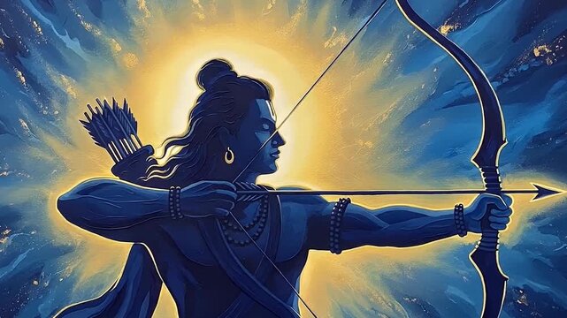 Happy Dasara 2025, Navratri series videos, Navratri 2025, Lord Sri Ram video with bow and arrow