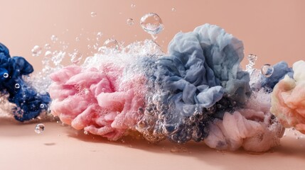 Color powder explosion dynamic abstract colorful artistic lifestyle background concept