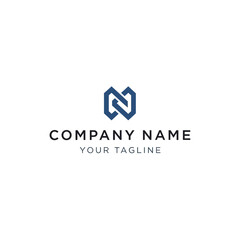 A modern and minimalist monogram logo featuring two interlocking letter Ns forming a geometric, chain-like symbol.