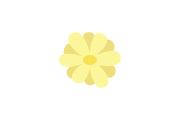yellow flower petal shape,vector hand painting look