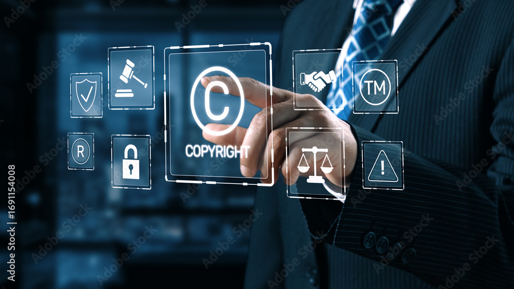 Poster understanding copyright is essential in digital publishing. copyright ensures intellectual property 