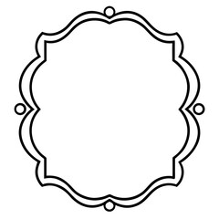 Obraz premium Ornate frame outline vector, a modern ornate frame icon art design, black vector of an ornate frame, simple ornate frame art, an ornate frame isolated