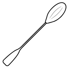 Boat paddle outline vector, a modern boat paddle icon art design, black vector of a boat paddle, simple boat paddle art, a boat paddle isolated