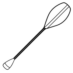 Boat paddle outline vector, a modern boat paddle icon art design, black vector of a boat paddle, simple boat paddle art, a boat paddle isolated