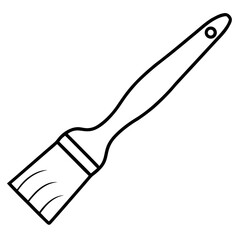 Paint brush outline vector, a modern paint brush icon art design, black vector of a paint brush, simple paint brush art, a paint brush isolated
