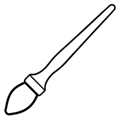 Paint brush outline vector, a modern paint brush icon art design, black vector of a paint brush, simple paint brush art, a paint brush isolated