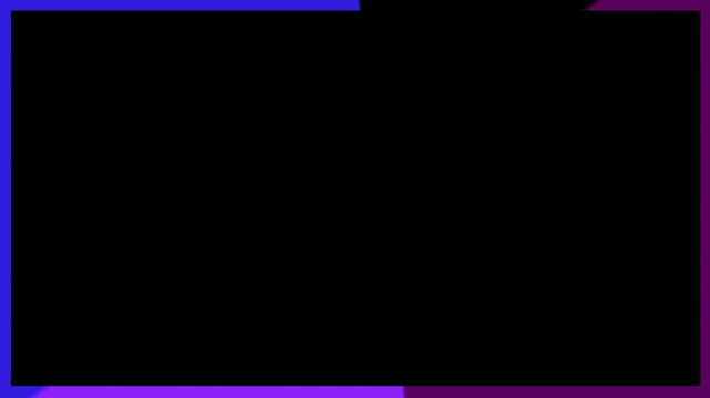 4k stock | Webcam overlays neon lights in blue and purple surround a black rectangle, conveying a modern and eye catching aesthetic for various design projects.