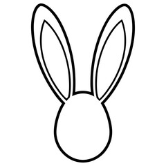 Bunny ears vector, a modern bunny ears icon art design, black vector of a bunny ears outline, simple bunny ears art, a set of bunny ears icons isolated