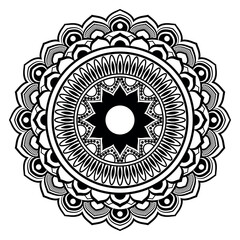 Mandala art decorative circular floral pattern design isolated vector illustration