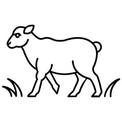 Sheep vector, a modern sheep animal icon art design, black vector of a sheep head outline, simple sheep head art, a set of sheep icons isolated