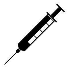 Syringe vector, a modern syringe icon art design, black vector of a syringe outline, simple syringe art, a set of syringe icons isolated