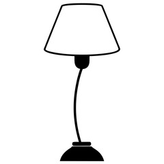 Obraz premium Desk lamp vector, a modern desk lamp icon art design, black vector of a desk lamp outline, simple desk lamp art, a set of desk lamp icons isolated