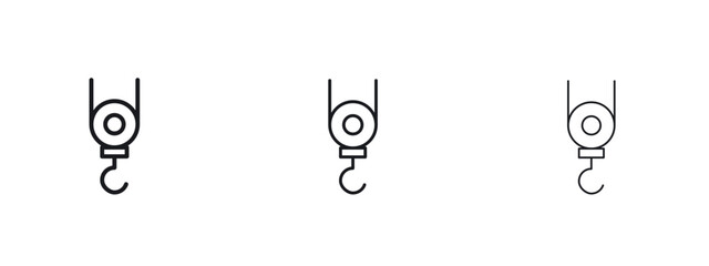 Winch hook icon logo vector template. Simple style icons © Bsbd