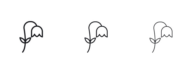 Wilted flower icon logo vector template. Simple style icons