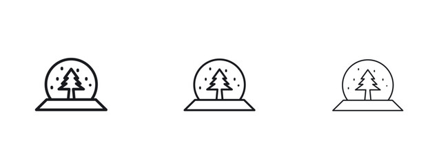Snow globe icon logo vector template. Simple style icons