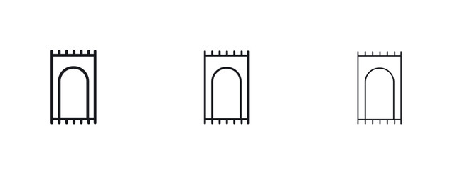 Prayer rug icon logo vector template. Simple style icons