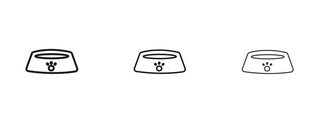 Pets bowl icon logo vector template. Simple style icons