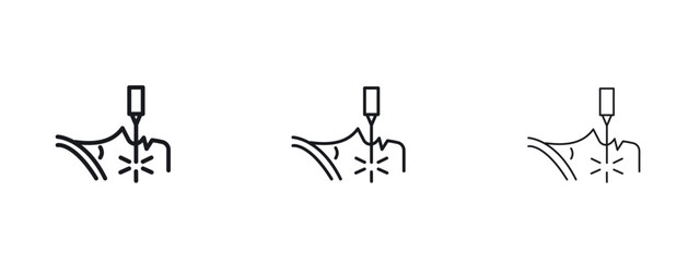 Laser anti aging beauty icon logo vector template. Simple style icons