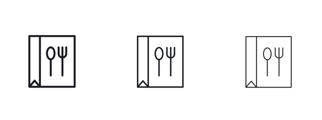 Food delivery paper bag icon logo vector template. Simple style icons